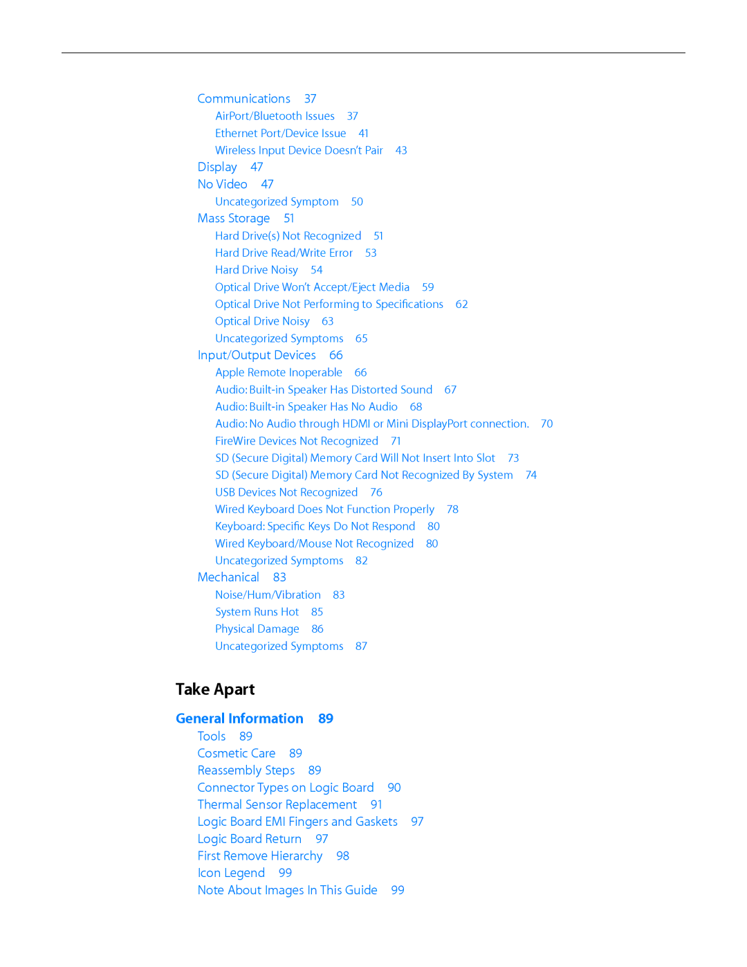 Apple Mac mini manual Take Apart, Display No Video  